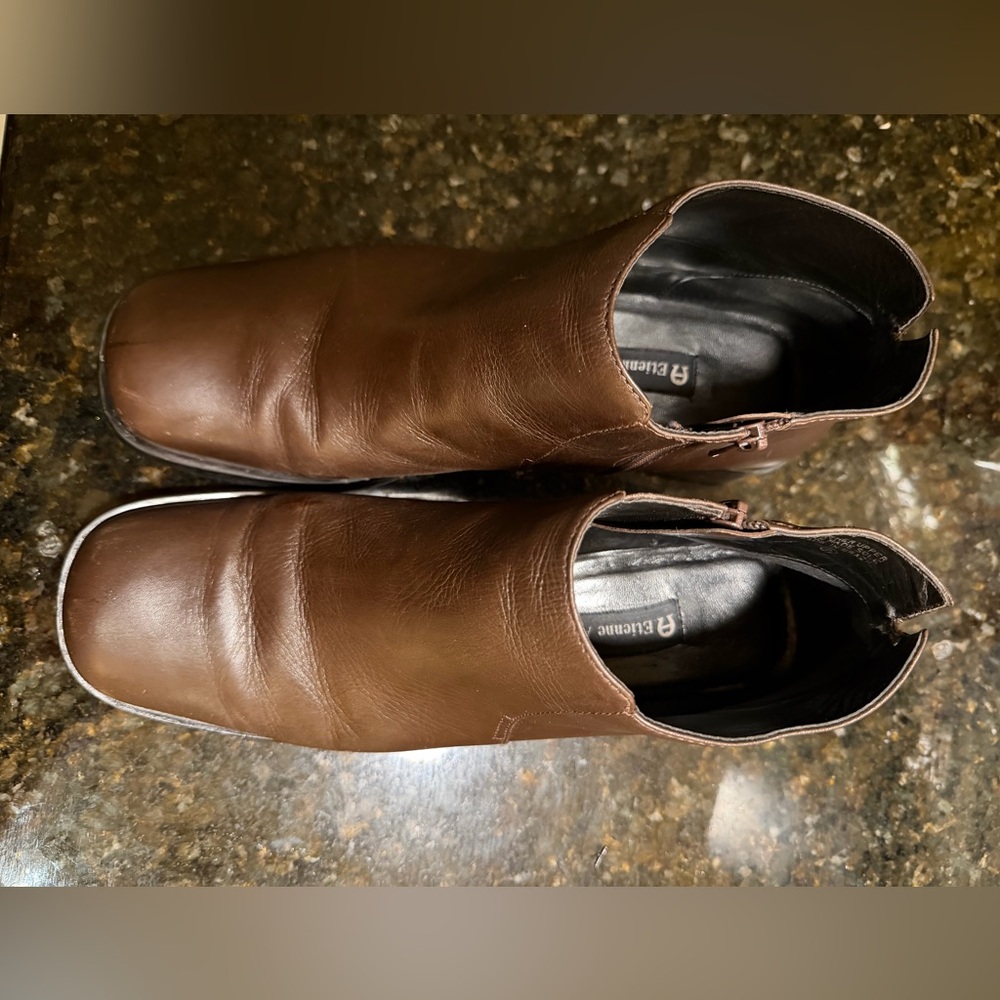 Etienne Aigner Brown Leather Boots Size 10M